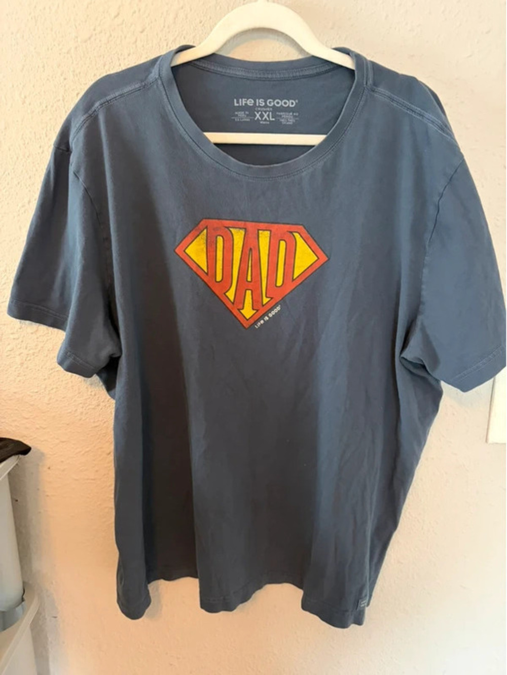 Men's Life is Good Crusher Super Dad Tshirt size XXL